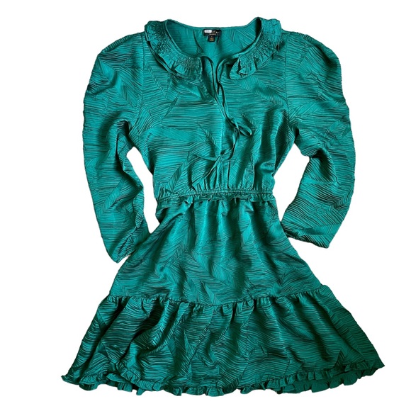 Anthropologie Dresses & Skirts - Anthropologie Current Air Forest Green Satin Mini Dress